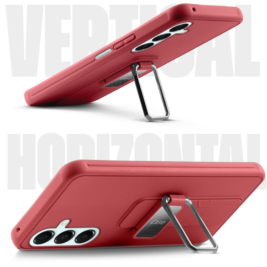 Premium Silicone Case with Metal Kickstand and Camera Protection Back Cover For Samsung A16 5G