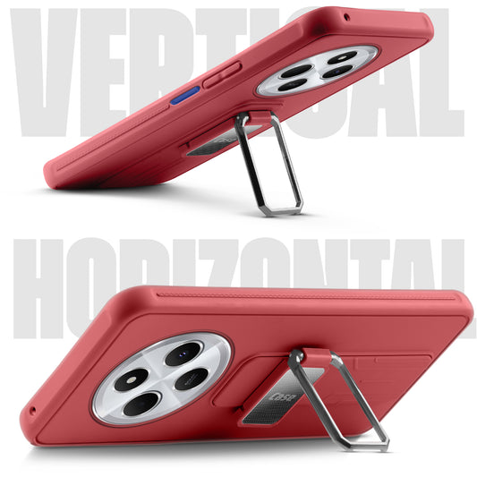 Premium Silicone Case with Metal Kickstand and Camera Protection Back Cover For Redmi A4 5G