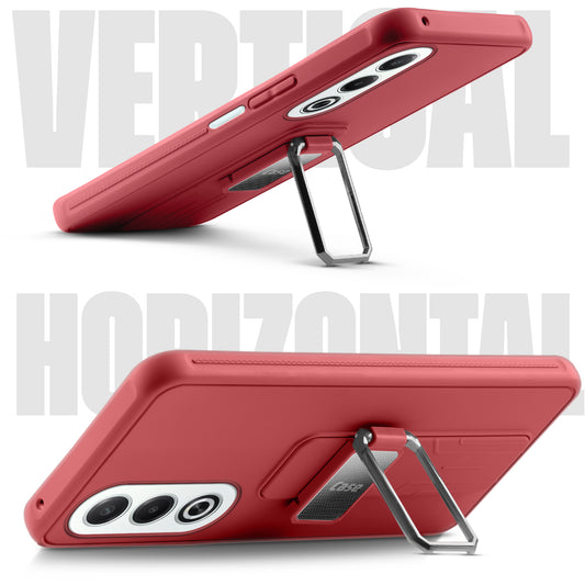 Premium Silicone Case with Metal Kickstand and Camera Protection Back Cover For Oppo K12x 5G