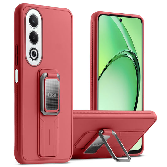 Premium Silicone Case with Metal Kickstand and Camera Protection Back Cover For Oppo K12x 5G