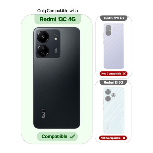 3D Puffer Pattern Silicone Back Cover for Redmi 13C 4G, Shockproof Protective Case
