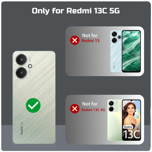 Glossy Matte Line Texture Back Cover for Redmi 13C 5G