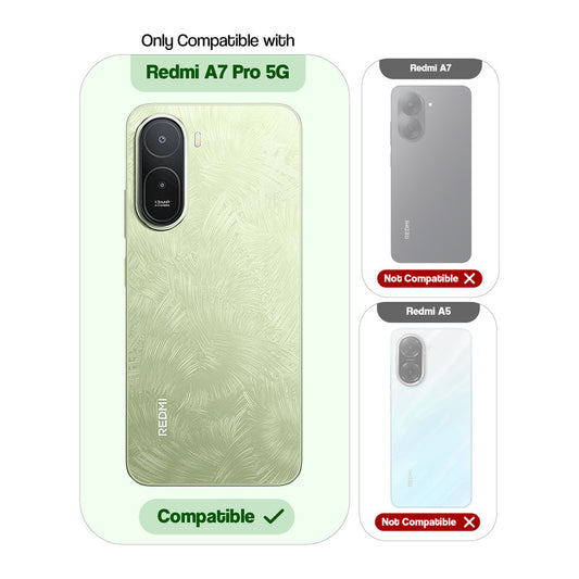 Clear Protective Back Cover with Flexible Sides and Hard Back for Redmi A7 Pro 5G