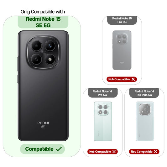 Soft Frame Clear Case Ring Holder Kickstand For Redmi Note 15 SE 5G