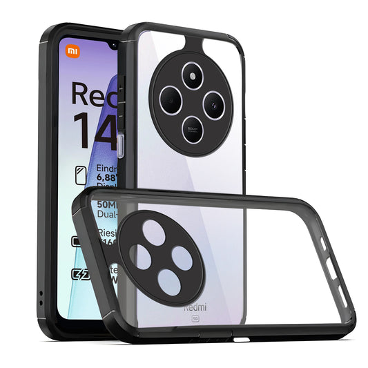 Silicone Border Transparent Back Cover for Redmi 14C 5G