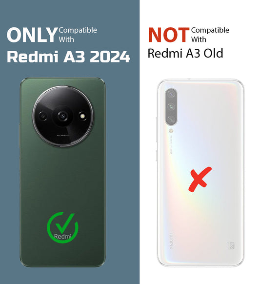 Crystal Clear Premium Shiny Edges Hard Back Case For Redmi A3 2024