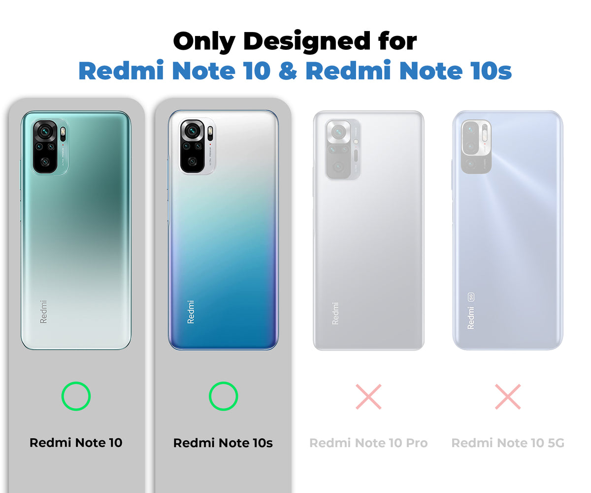 Elegant Smoky Glass Phone Case with Anti-Slip Silicone Edges Back Cover For Redmi Note 10