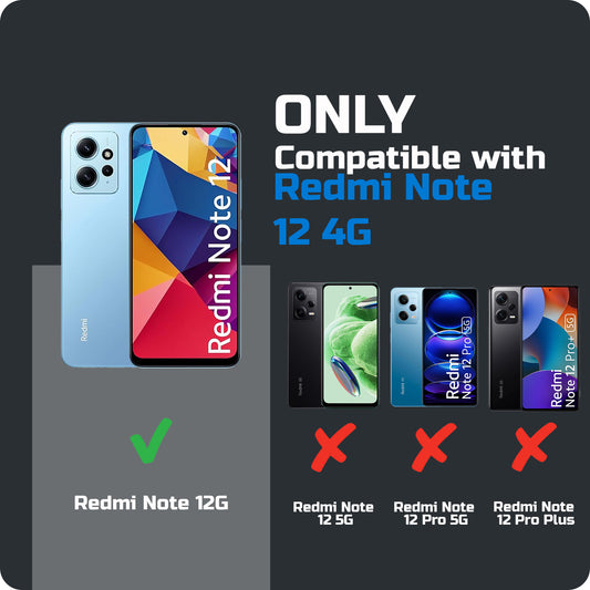 Premium Matte Silicone Back Cover for Redmi Note 12 4G