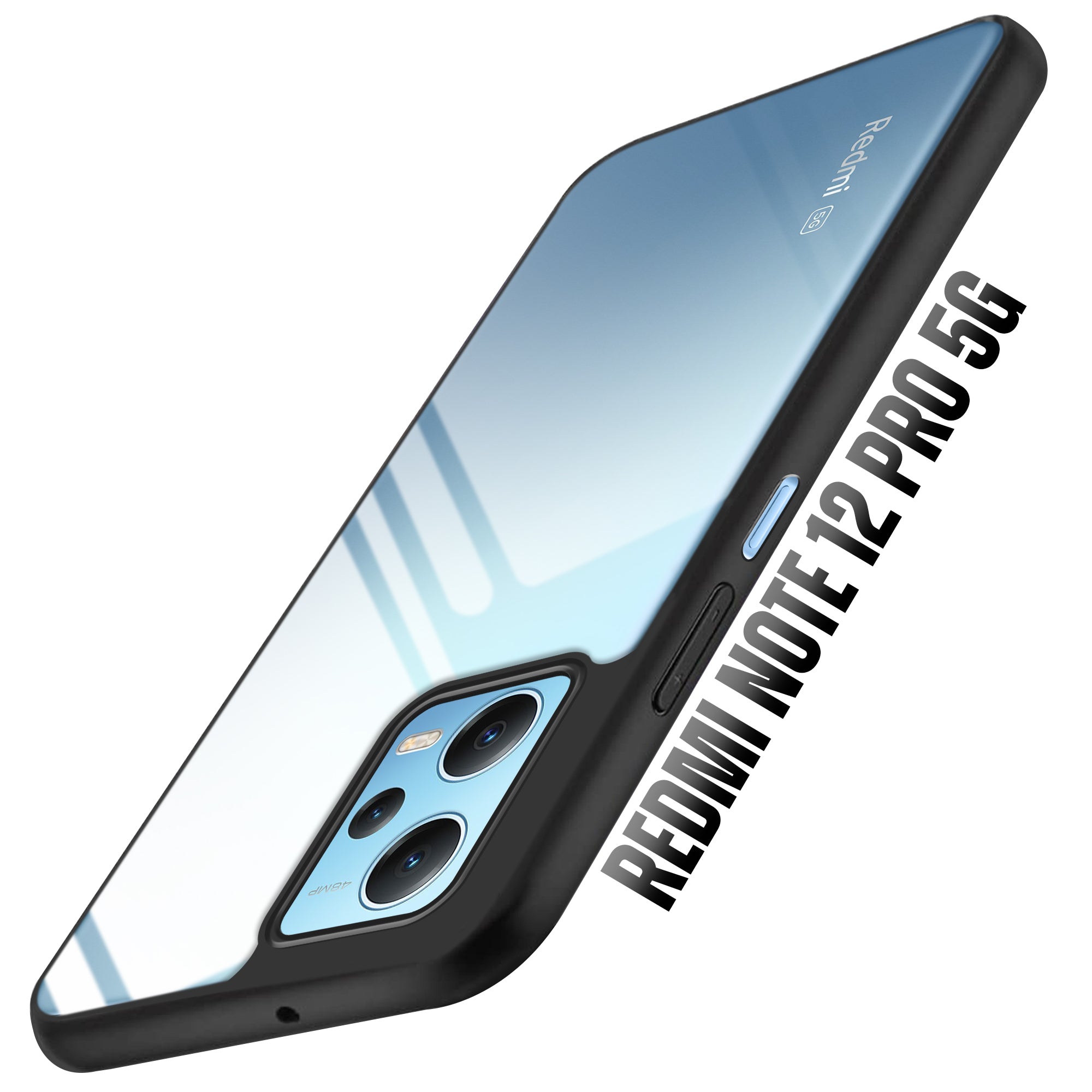Premium Silicon Soft Framed Case with Clear Back Cover Redmi Note 12 Pro 5G