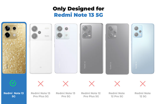 Crystal Clear Hard Back Anti-Yellowing Phone Case For Redmi Note 13 5G