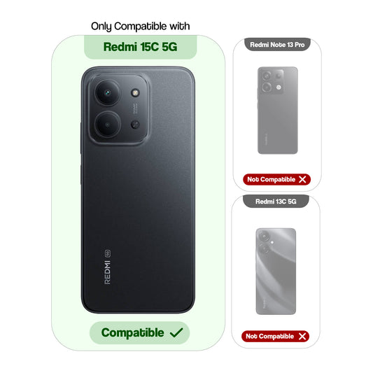 Dual Tone Silicone Grip Back Cover with Camera Protection for Redmi 15C 5G