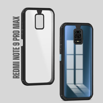 Silicone Frame Transparent Hard Back Cover for Redmi Note 9 Pro Max