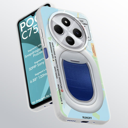 Designer Cover Case with Customizable Transparent Slot for Personalised Photos For Poco C75 5G