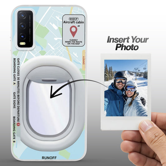 Designer Cover Case with Customizable Transparent Slot for Personalised Photos For Vivo Y20A