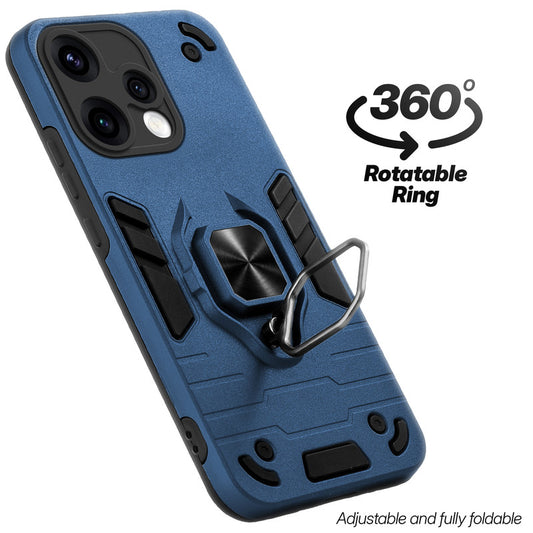 Dual layer shockproof back cover with 360° rotatable ring grip for Oppo Reno 15 5G