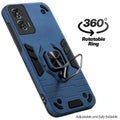 Dual layer shockproof back cover with 360° rotatable ring grip for Motorola Moto G96 5G