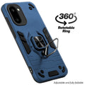 Dual layer shockproof back cover with 360° rotatable ring grip for OnePlus 15R 5G