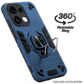 Dual layer shockproof back cover with 360° rotatable ring grip for Oppo Reno 16 Pro 5G