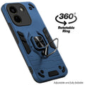 Dual layer shockproof back cover with 360° rotatable ring grip for Poco X8 Power 5G