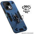 Dual layer shockproof back cover with 360° rotatable ring grip for Realme 16T 5G