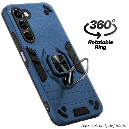 Dual layer shockproof back cover with 360° rotatable ring grip for Realme C83 5G