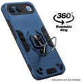 Dual layer shockproof back cover with 360° rotatable ring grip for Vivo S2 5G