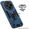 Dual layer shockproof back cover with 360° rotatable ring grip for Vivo X200T 5G