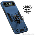 Dual layer shockproof back cover with 360° rotatable ring grip for Vivo X300 FE 5G