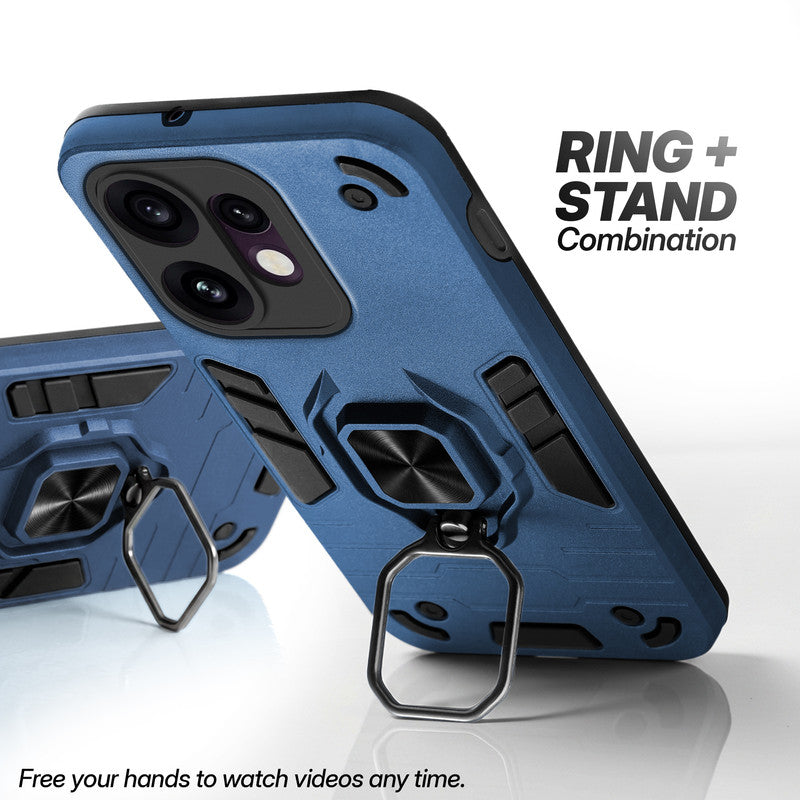 Oppo Reno 16 5G case with foldable ring stand for hands-free viewing in kickstand position