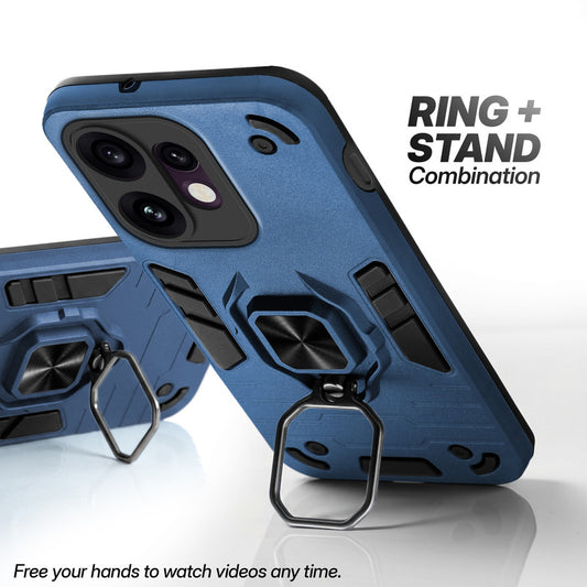 Oppo Reno 16 5G case with foldable ring stand for hands-free viewing in kickstand position