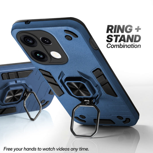 Oppo Reno 16 Pro 5G case with foldable ring stand for hands-free viewing in kickstand position