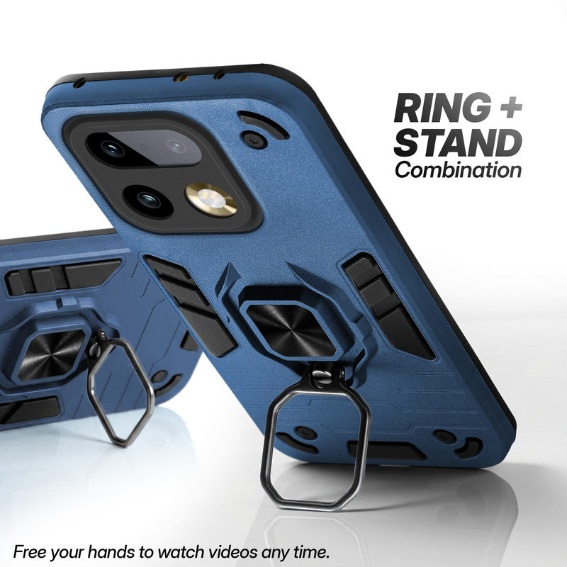 Realme 16 Pro Plus 5G case with foldable ring stand for hands-free viewing in kickstand position