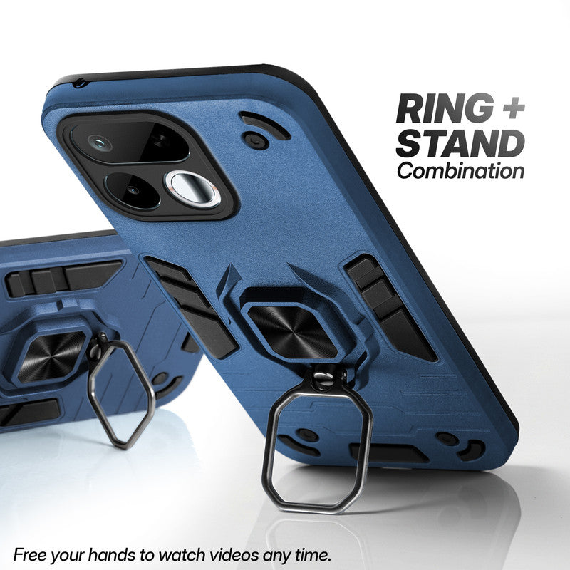 Realme 16T 5G case with foldable ring stand for hands-free viewing in kickstand position