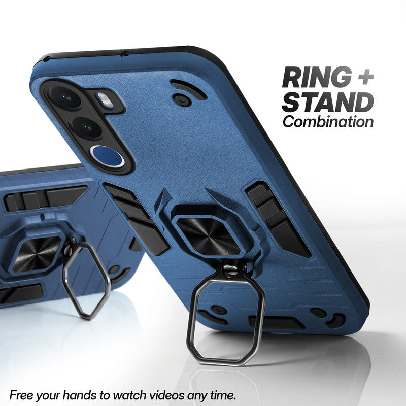 Realme C100x 5G case with foldable ring stand for hands-free viewing in kickstand position