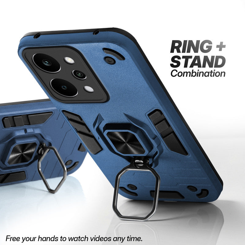 Realme P4 Power 5G case with foldable ring stand for hands-free viewing in kickstand position
