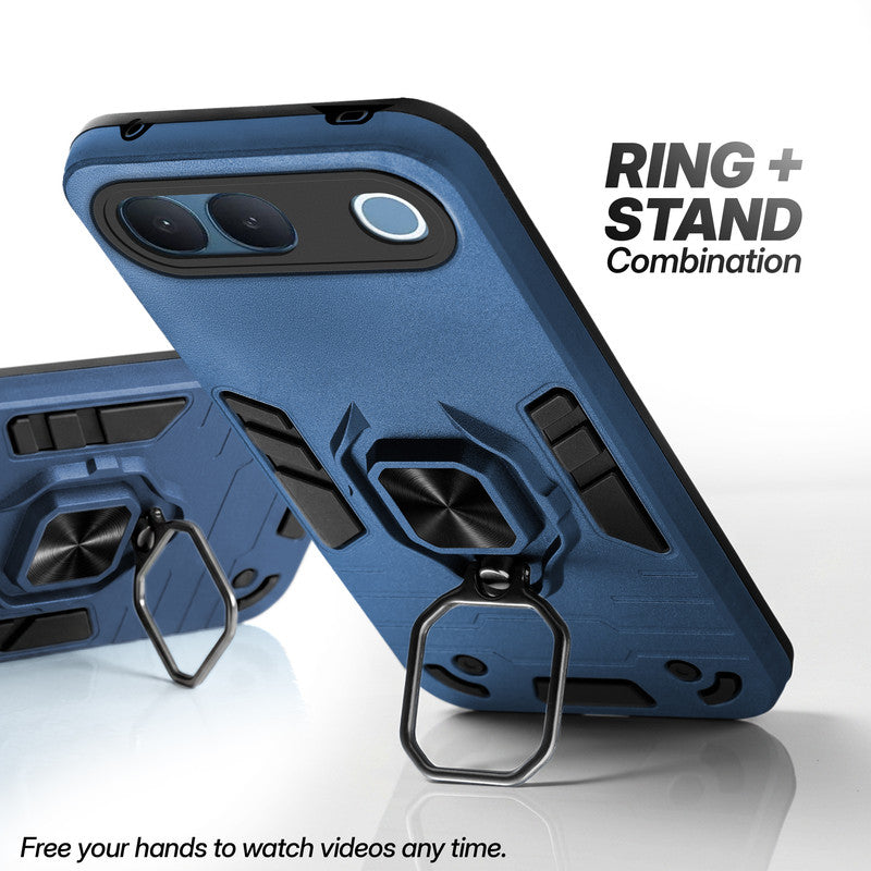 Vivo S2 5G case with foldable ring stand for hands-free viewing in kickstand position