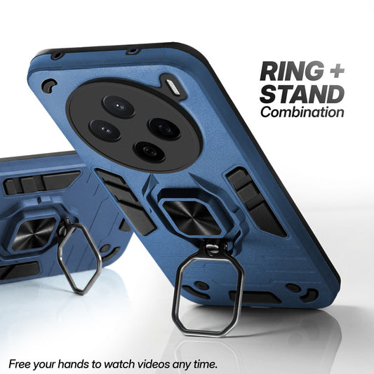Vivo X200T 5G case with foldable ring stand for hands-free viewing in kickstand position