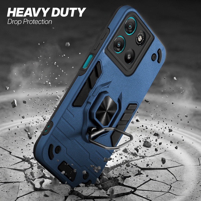 Motorola G67 Power 5G protective case illustrating impact drop protection with an impact-resistant frame.