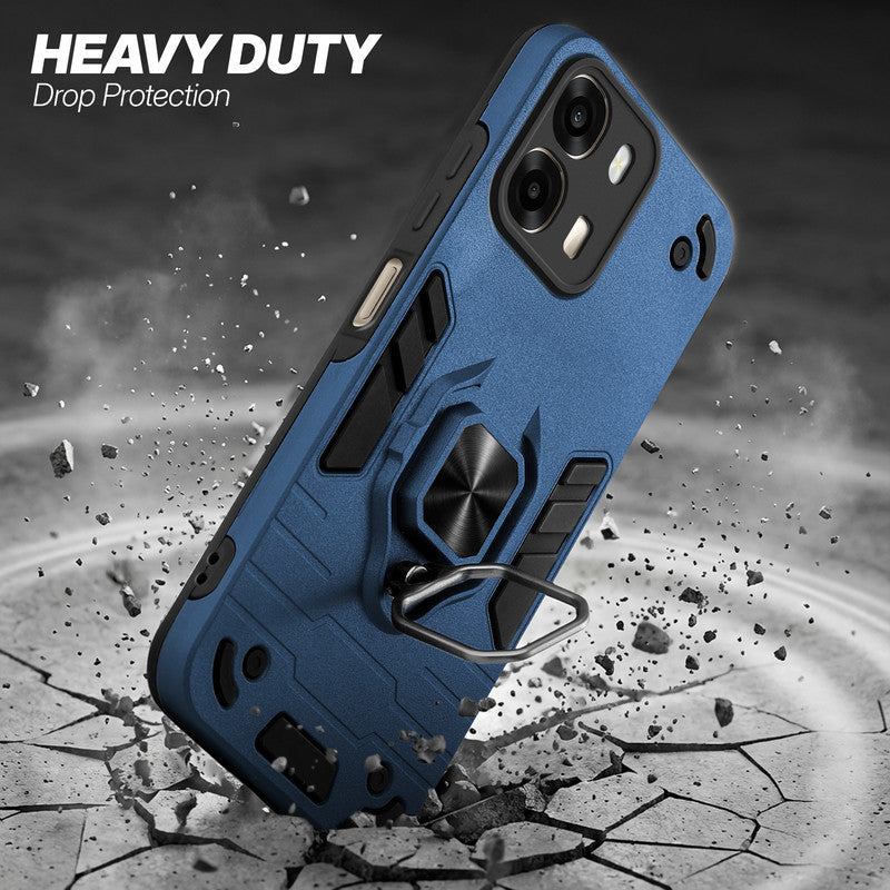 Oppo A6 Pro 5G protective case illustrating impact drop protection with an impact-resistant frame.