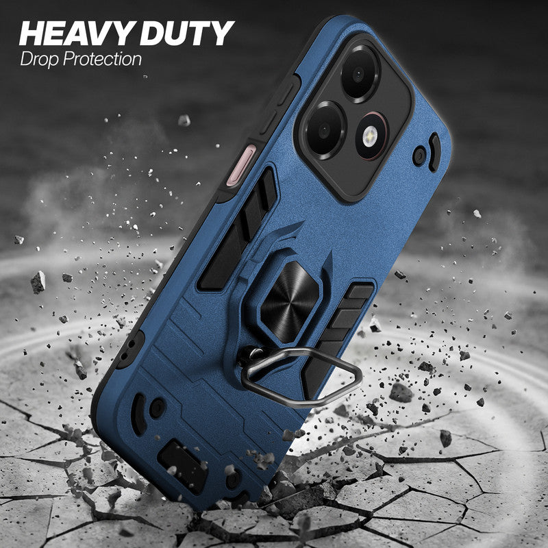 Oppo A6C 4G protective case illustrating impact drop protection with an impact-resistant frame.