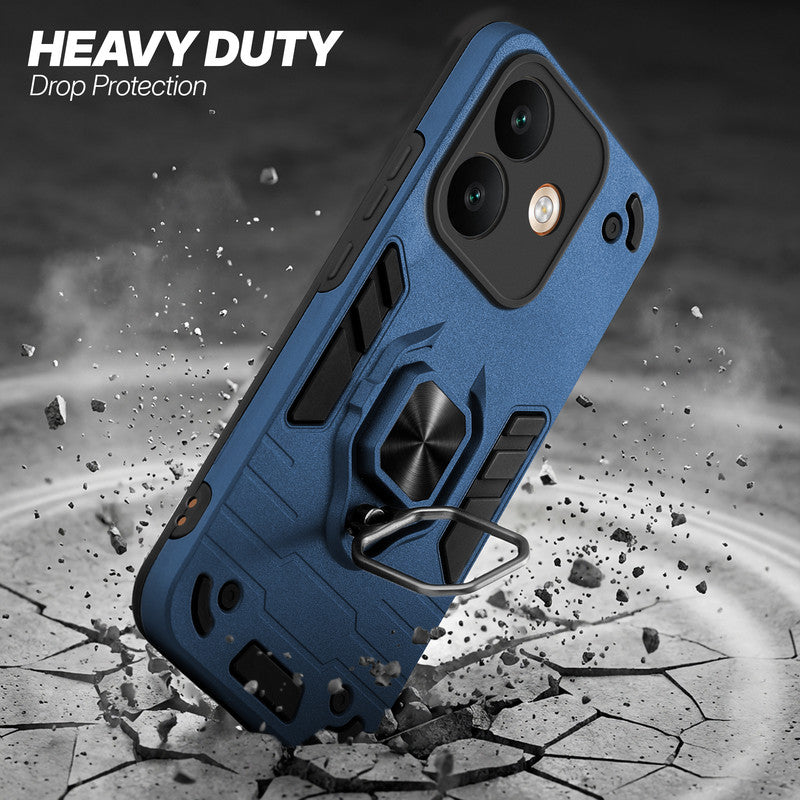 POCO X8 5G protective case illustrating impact drop protection with an impact-resistant frame.