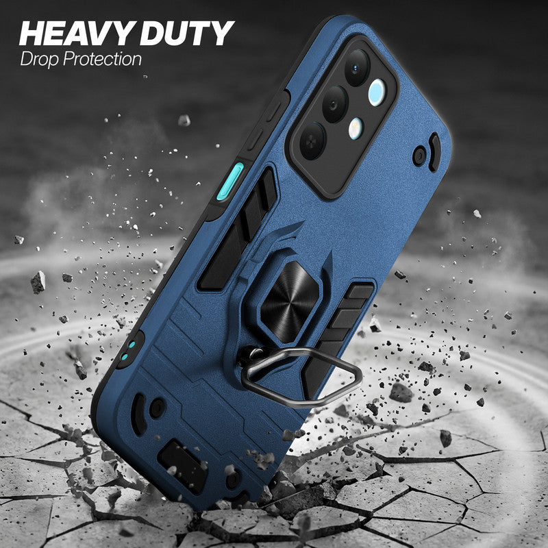 Realme Narzo 90x 5G protective case illustrating impact drop protection with an impact-resistant frame.