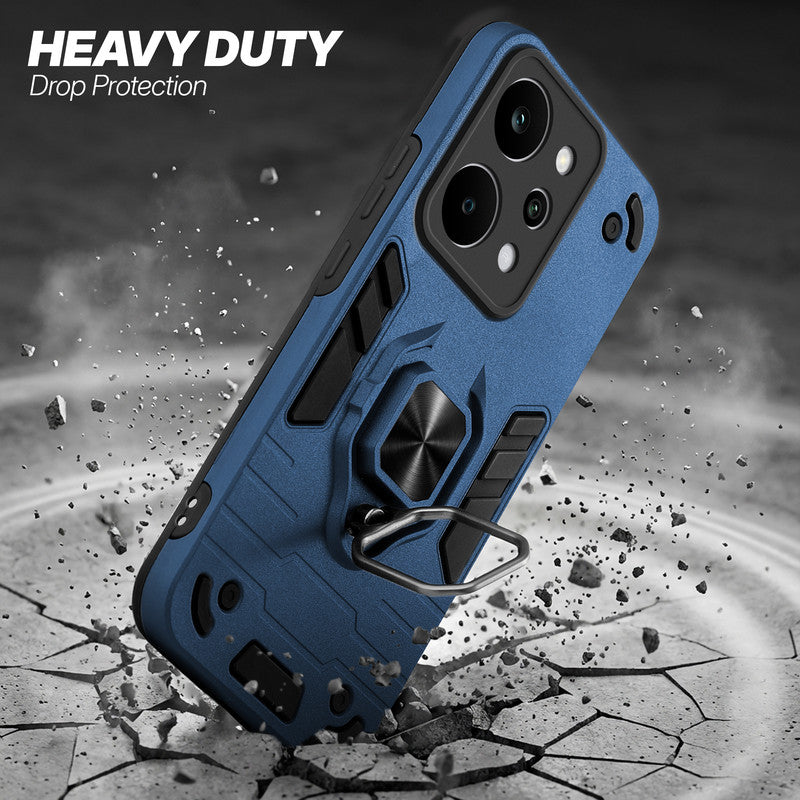 Realme P4 Power 5G protective case illustrating impact drop protection with an impact-resistant frame.