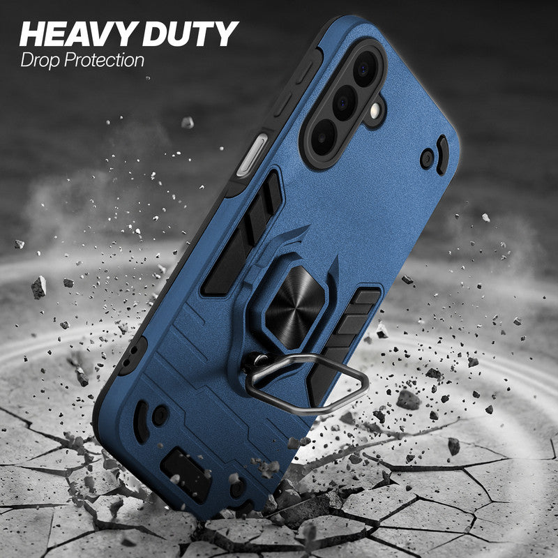 Samsung A27 5G protective case illustrating impact drop protection with an impact-resistant frame.