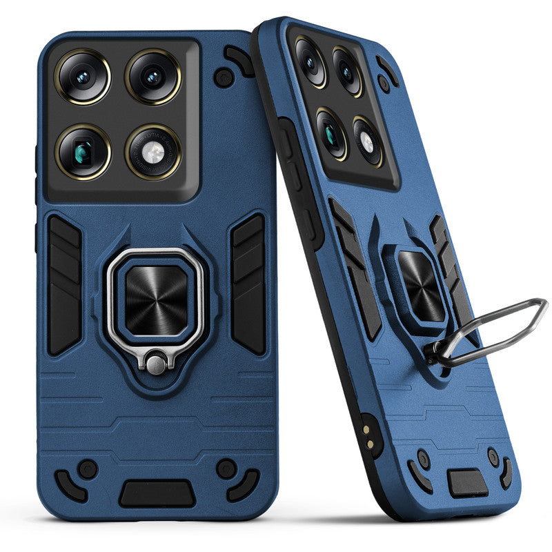 Back view of otorola Signature case highlighting the built-in rotating metal ring holder