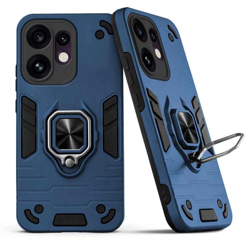 Back view of Oppo Reno 16 5G case highlighting the built-in rotating metal ring holder