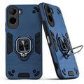 Back view of Poco C85x 5G case highlighting the built-in rotating metal ring holder