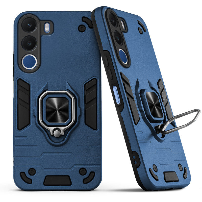 Back view of Realme C100x 5G case highlighting the built-in rotating metal ring holder