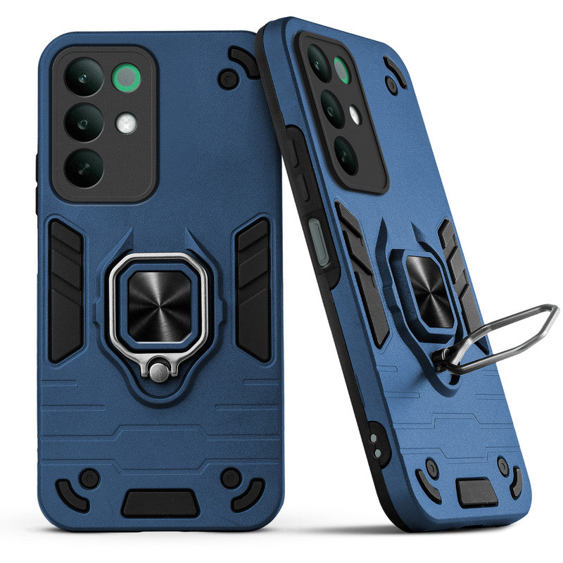 Back view of Realme C85 5G case highlighting the built-in rotating metal ring holder