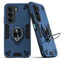Back view of Realme P4x 5G case highlighting the built-in rotating metal ring holder